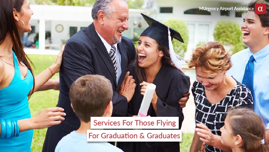 graduation, graduates, graduation ceremony, flying for graduation, attending graduation ceremony